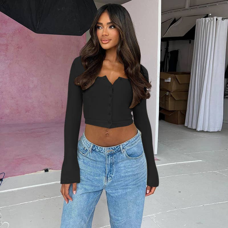 TEMPERAMENT CASUAL ALL-MATCH KNIT SHORT CARDIGAN