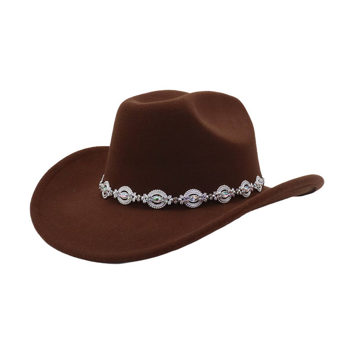 Men & Women Ethnic Wool Cowboy Fedora Jazz Hat_CWAH04464