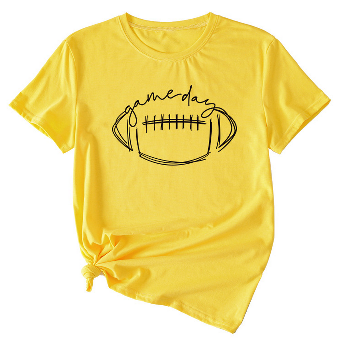 Women??¢s Casual Tee with Fun Football Print_CWDSD8368