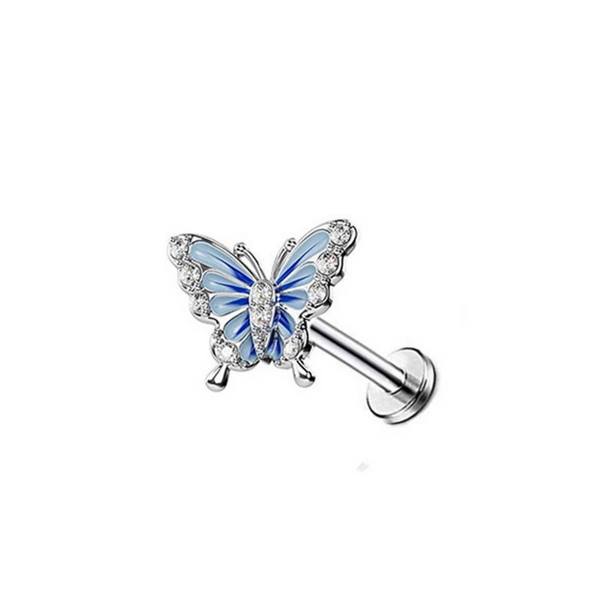 Enamel Butterfly Piercing Set - Belly, Ear, Nose