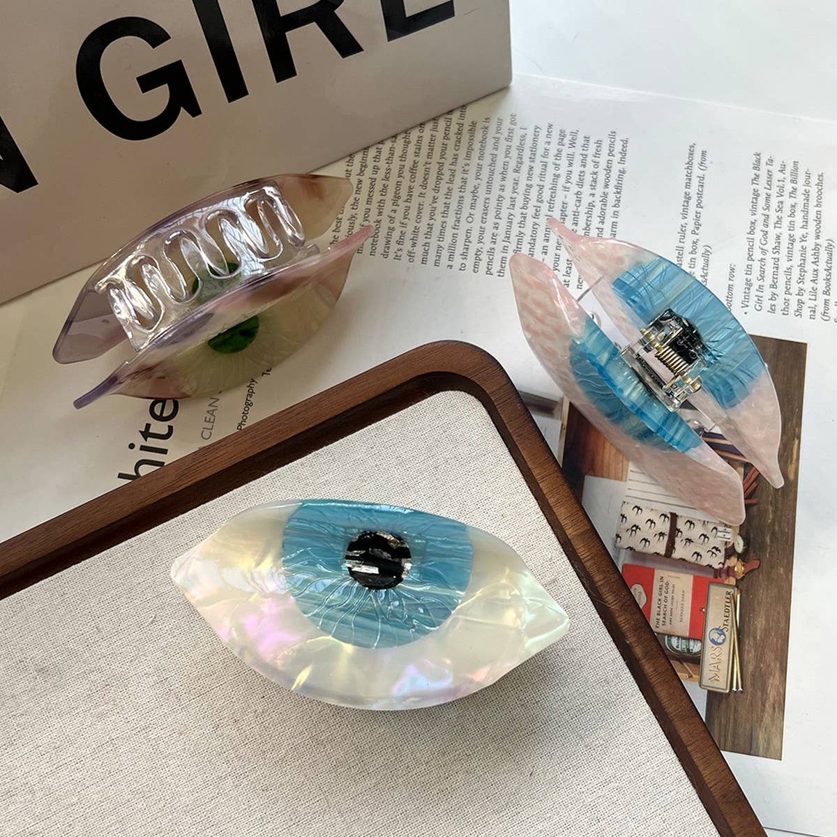 Vintage Eye Acetate Hair Claw Simple Chic Clip£ßCWAHA6027