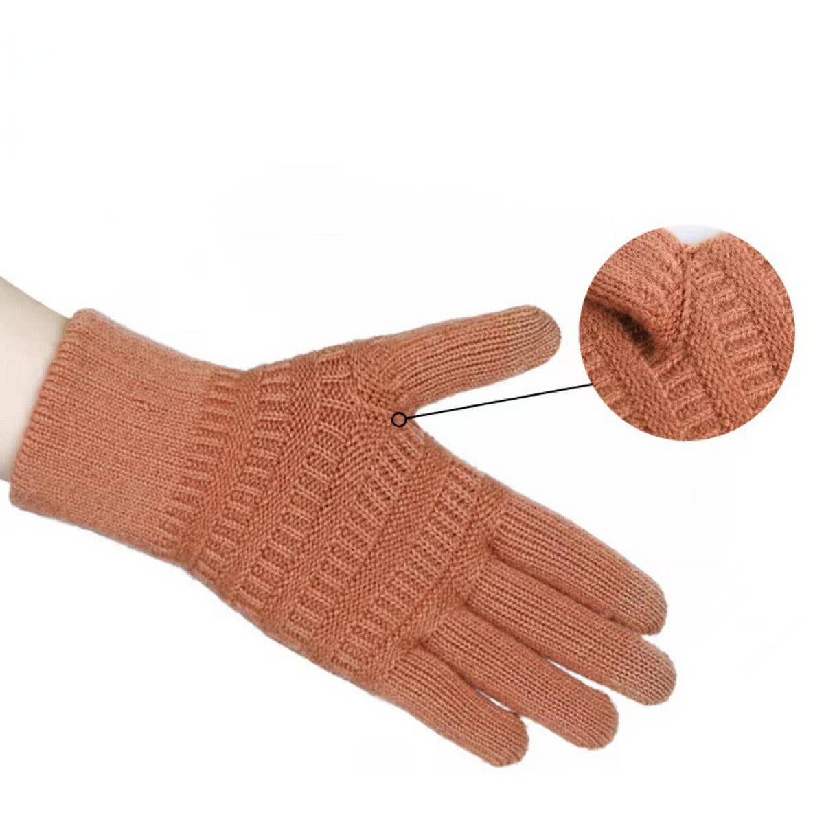 WINTER JACQUARD BRUSHED KNIT TOUCHSCREEN GLOVES_CWAG0401
