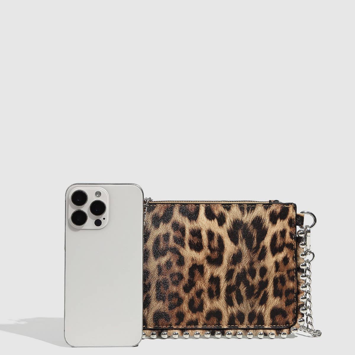 Studded Beaded Chain Mini Shoulder Bag_CWAB5720