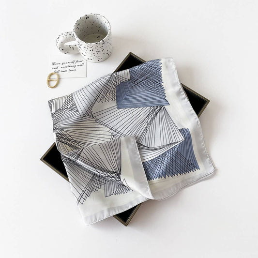 Elegant Polka Dot Satin Silk Scarf