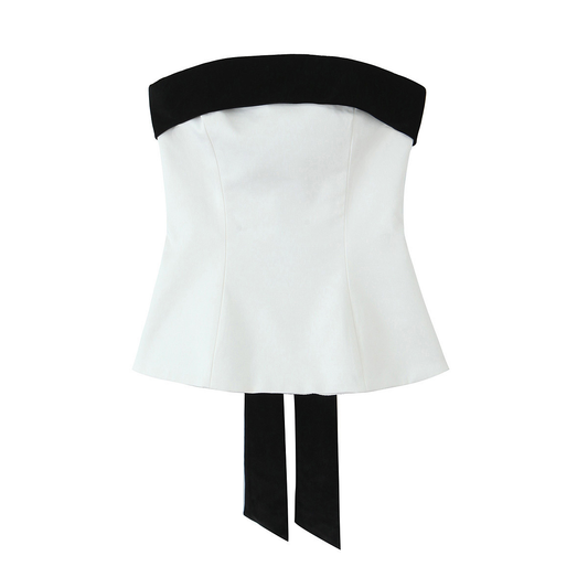 Bow Knot Tube Top ??French Style Crop Top_CWTHT0234