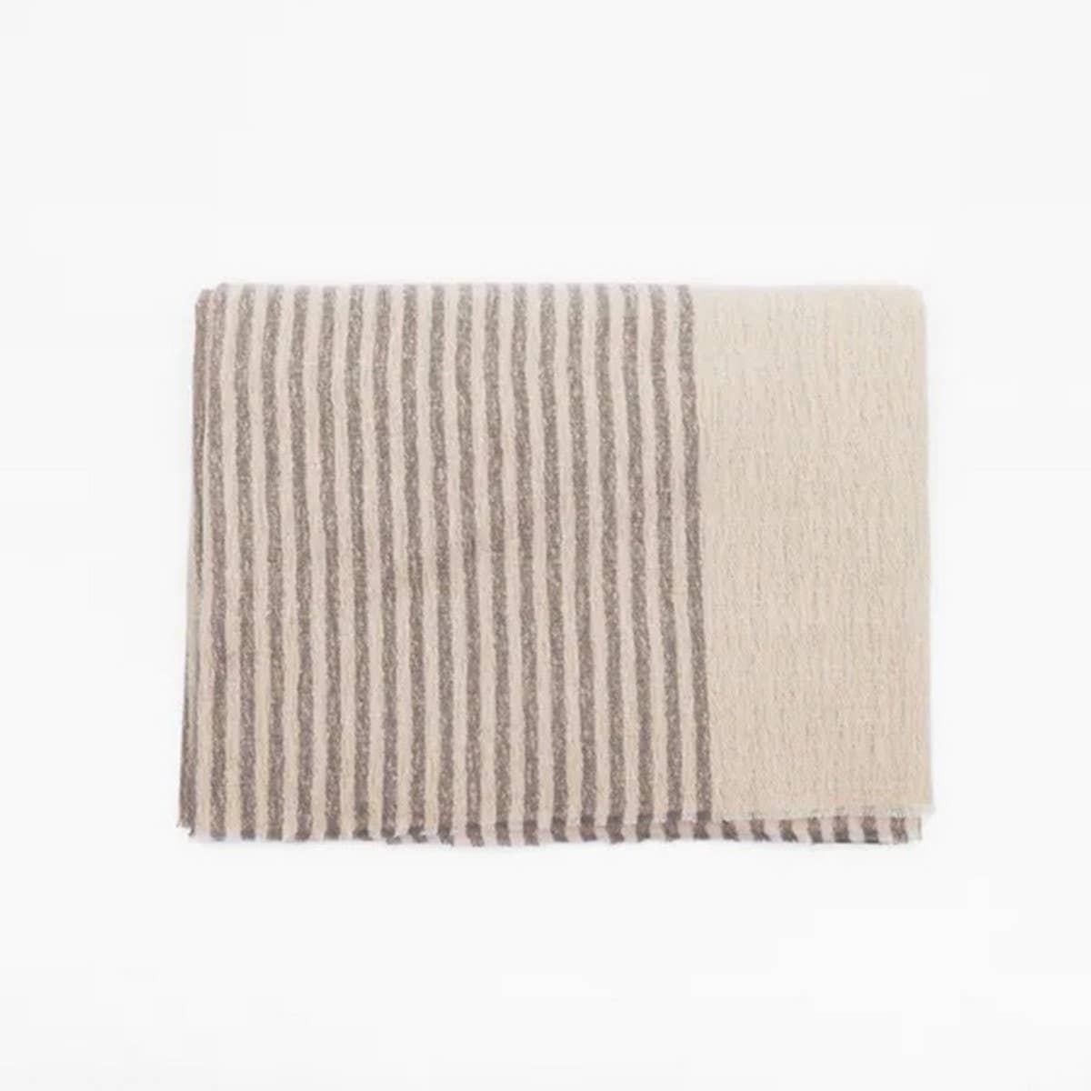 Striped Layered Scarf Wrap ??Soft Oversized Shawl_CWASC2335