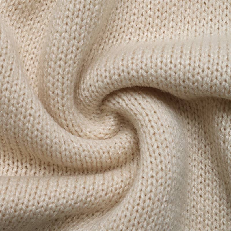 ROUND NECK SOLID COLOR BOW TIE CARDIGAN COAT