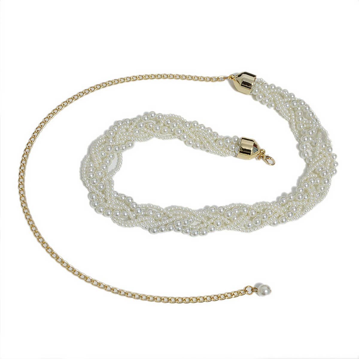 BELT FASHION PEARL BEADED BRAIDED WAIST CHAIN_CWABE0502