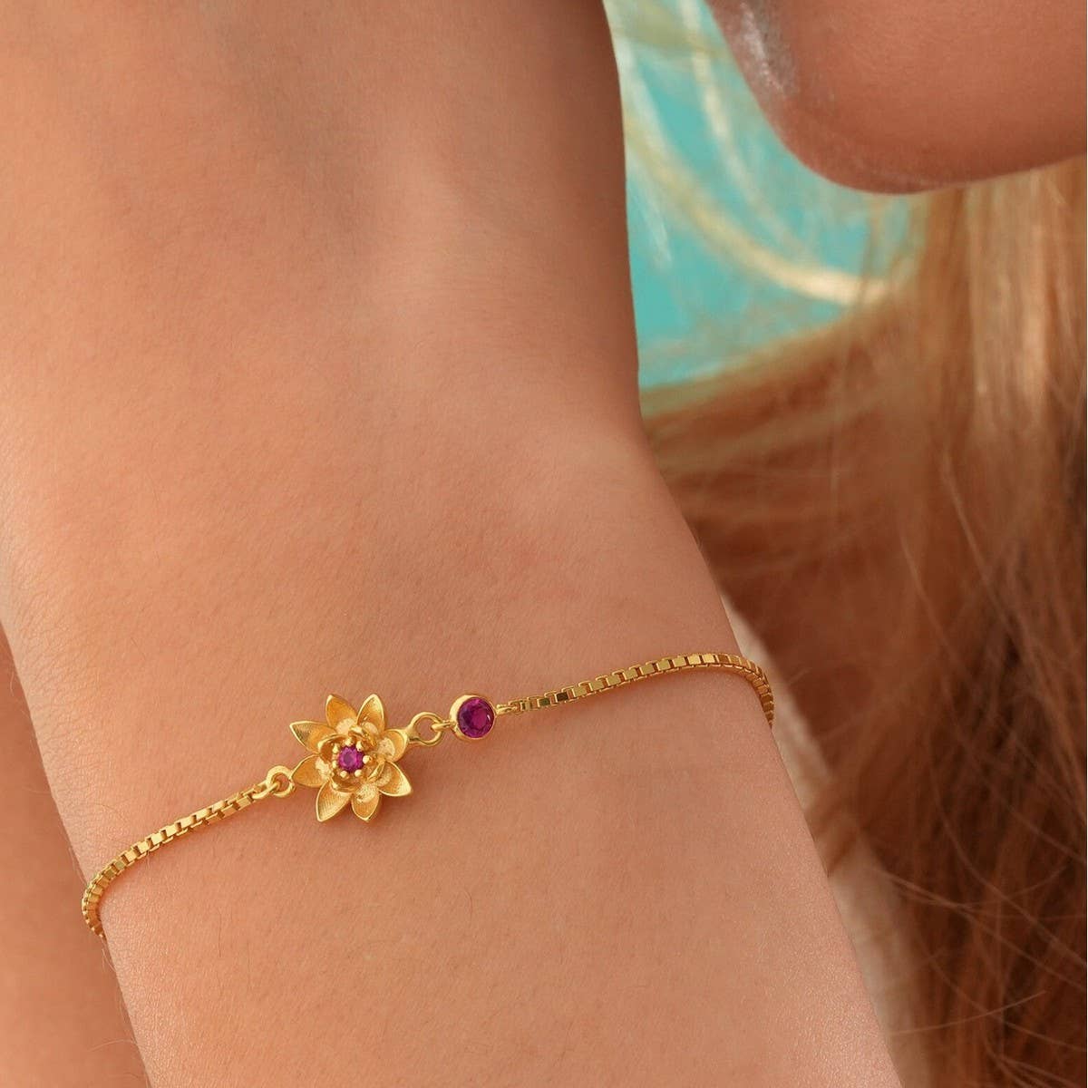 DECEMBER FLOWERBRACELET ZIRCON PENDANT BRACELET