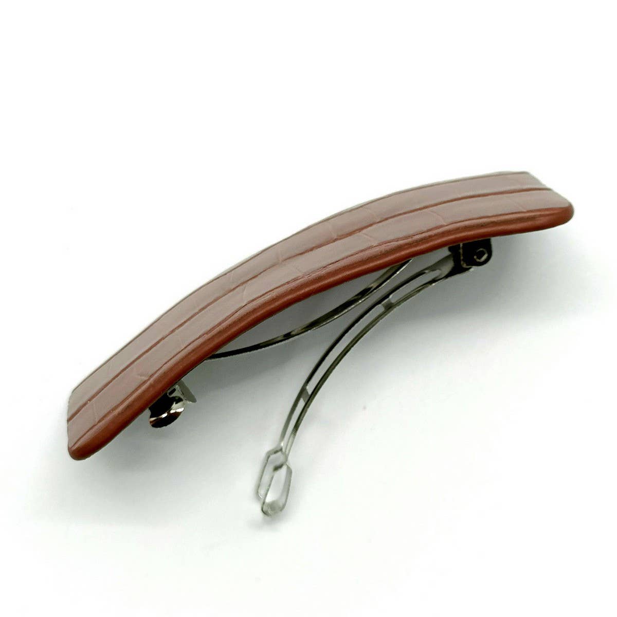 Elegant Croc PU Leather Top Barrette Clip