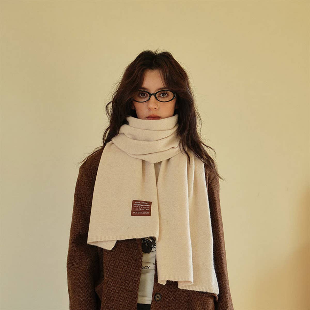 Blend Knit Scarf ??Stretchy Warm Unisex Wrap_CWASC2311