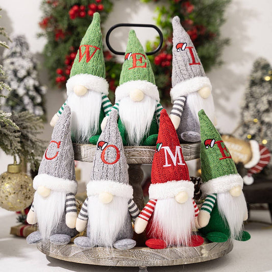 CWMM10338_CHRISTMAS KNITTED HAT GNOME RUDOLPH ORNAMENT