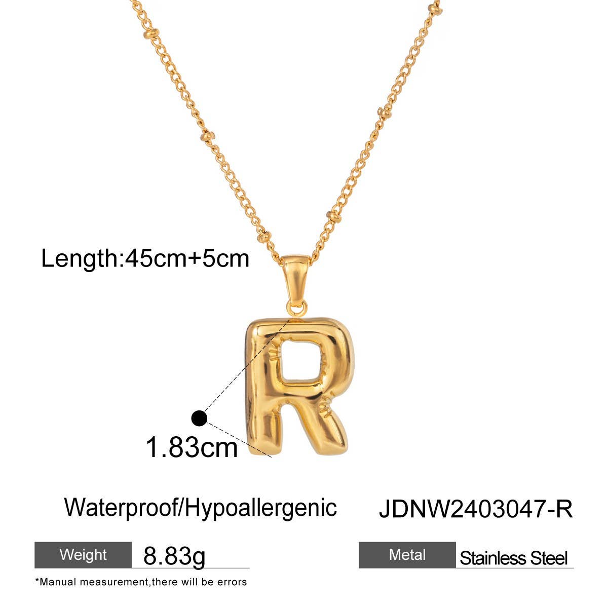 NICHE ALL-MATCH TEMPERAMENT GLOSSY LETTER NECKLACE_CWAJE1893