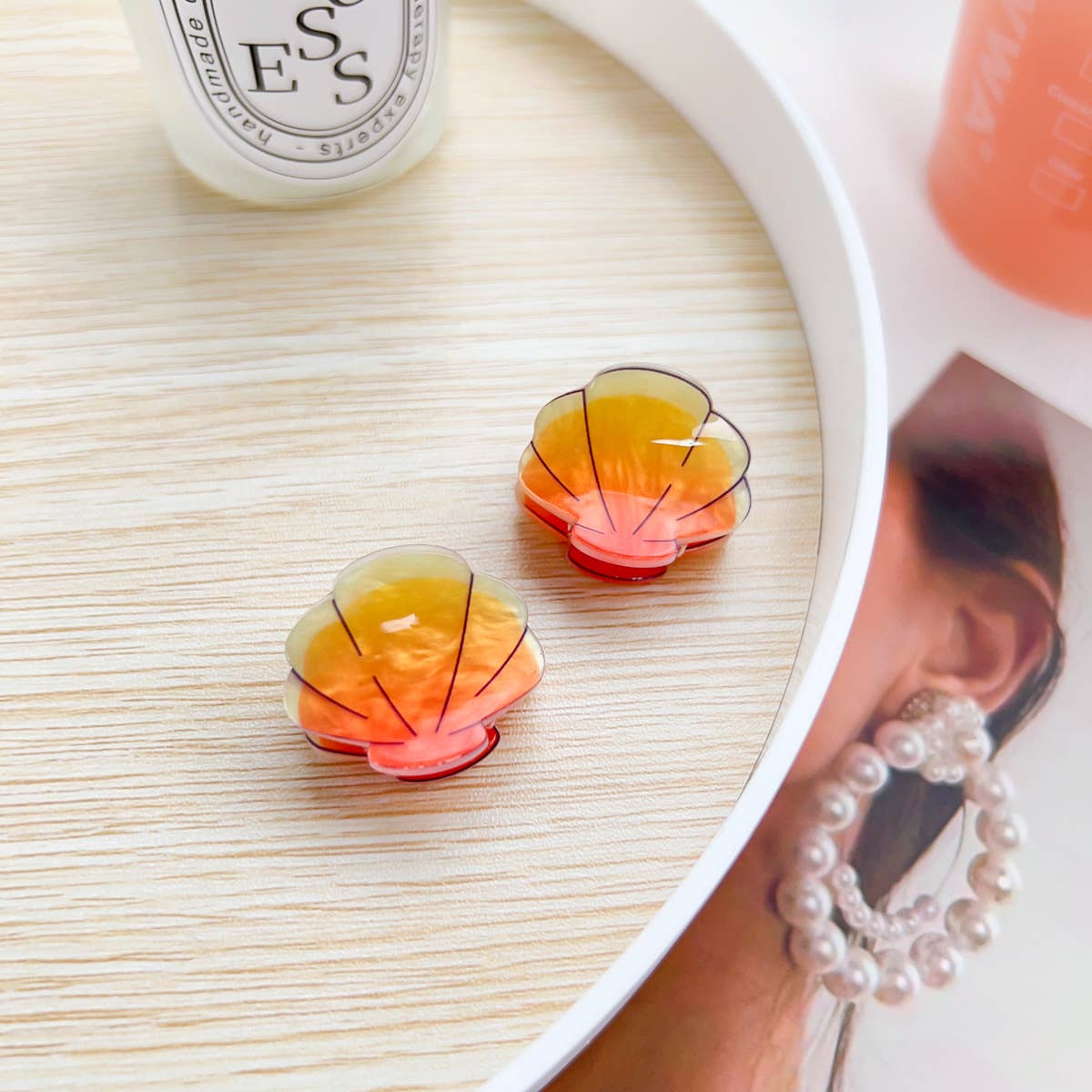 Q-version acrylic animal children's hair clips