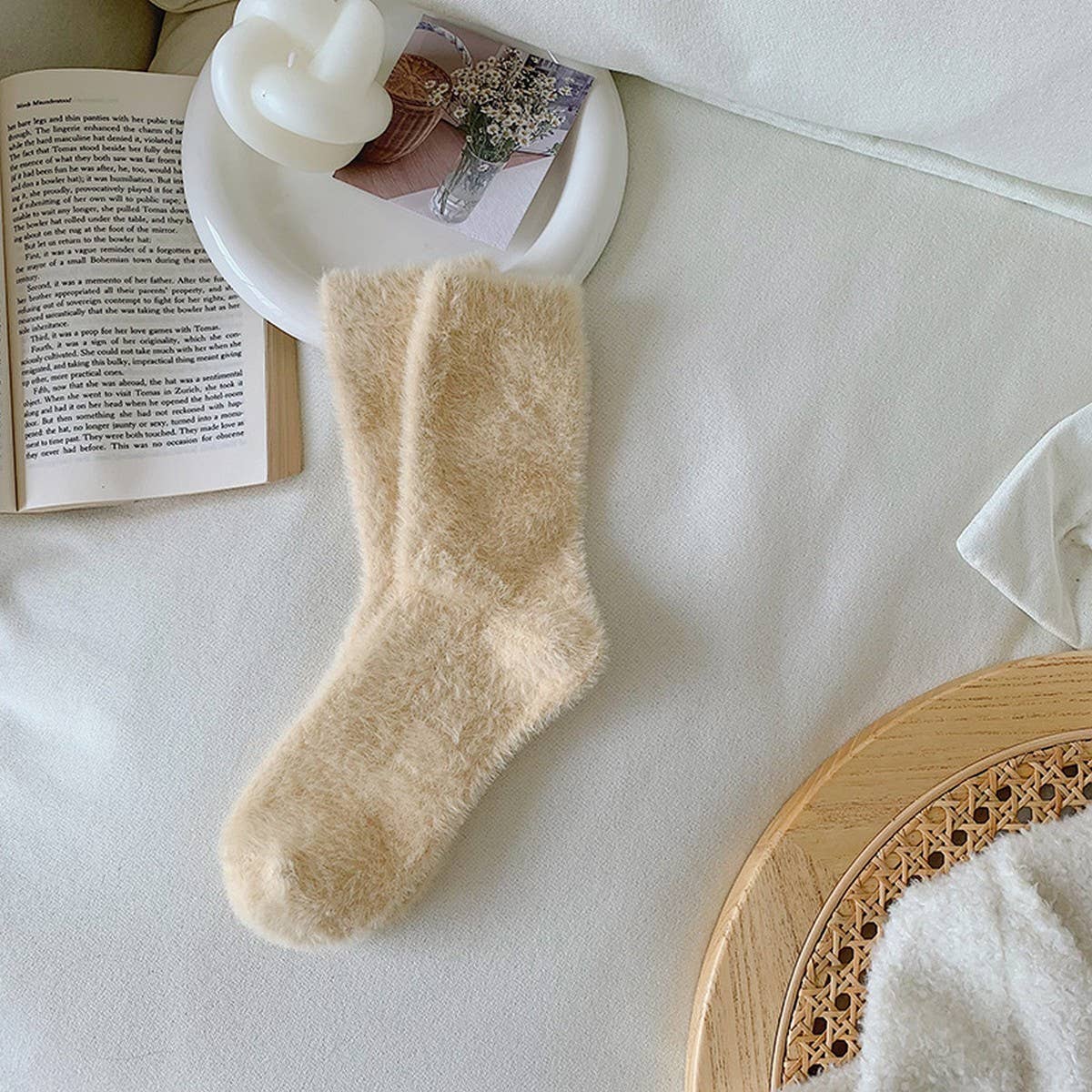 NEW AUTUMN AND WINTER CANDY COLOR THICK SOCKS