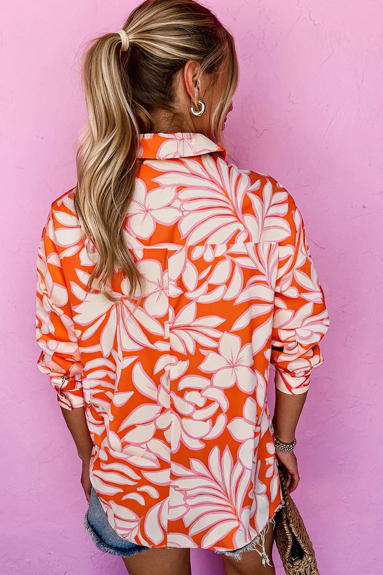 Lapel single-breasted long-sleeved shirt