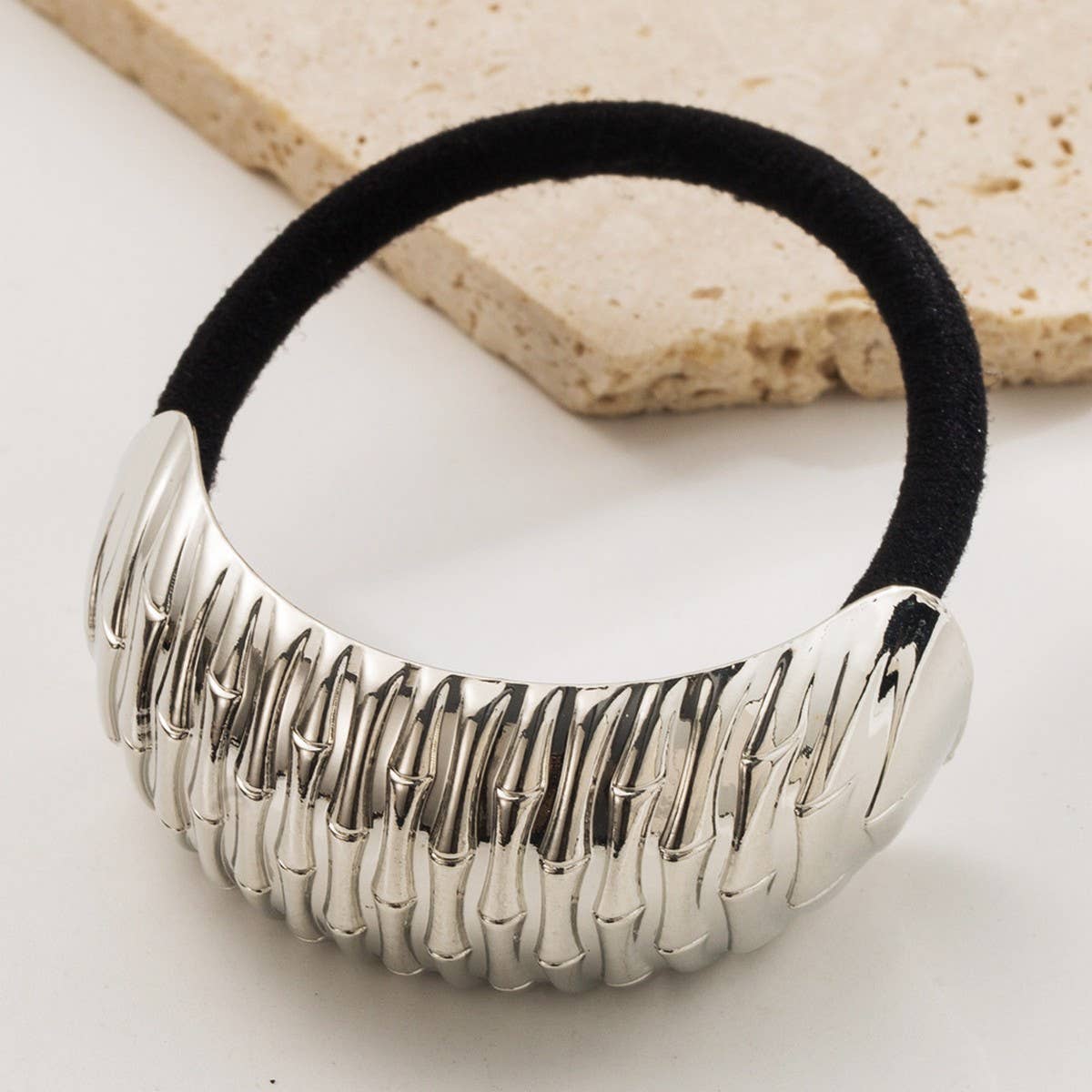Minimalist Metal Elastic Hair Tie ? Soft & Stylish