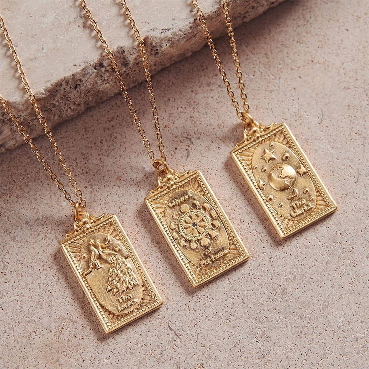 New Retro Classic Gold Tarot Necklace