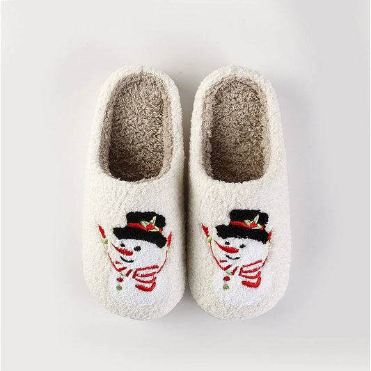 HRISTMAS SNOWMAN CUTE WARM COTTON SLIPPERS