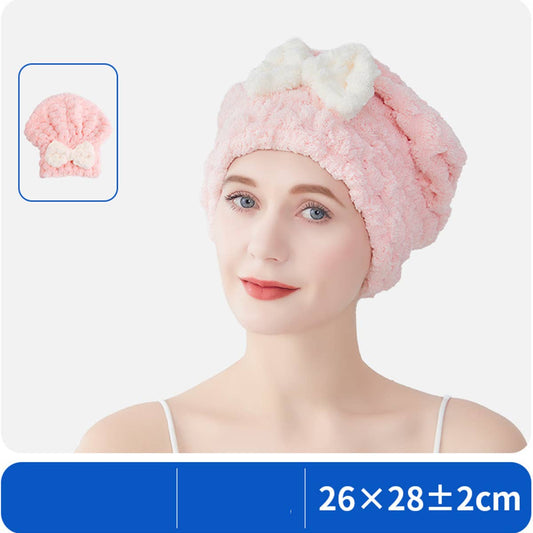 CWMM8340_CUTE QUICK-DRYING BOW SHOWER CAP