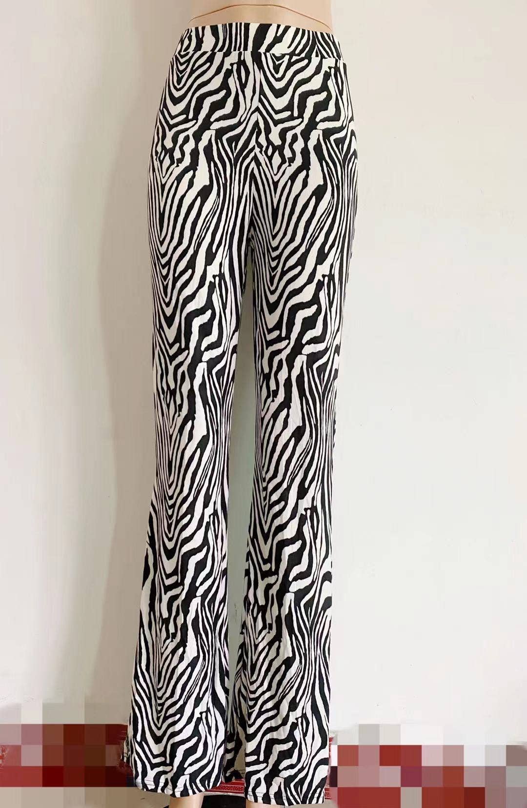 SEXY SLIM ZEBRA-PRINT SLACKS AND SWEATPANTS