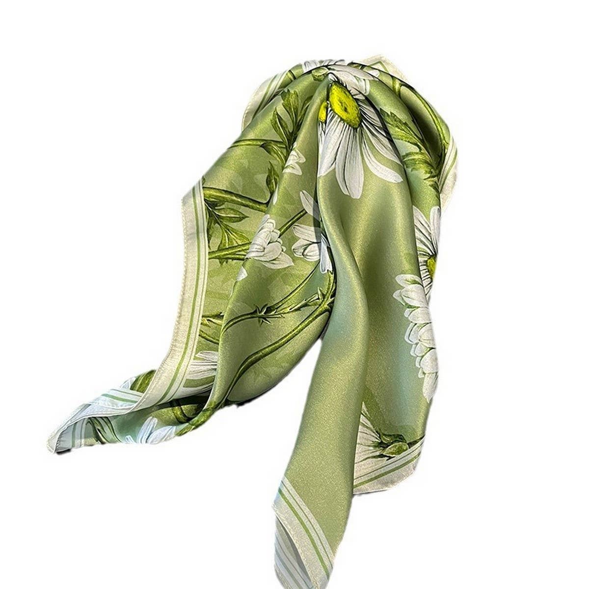 Mulberry Silk Scarf - Print Long Neck & Hair Wrap
