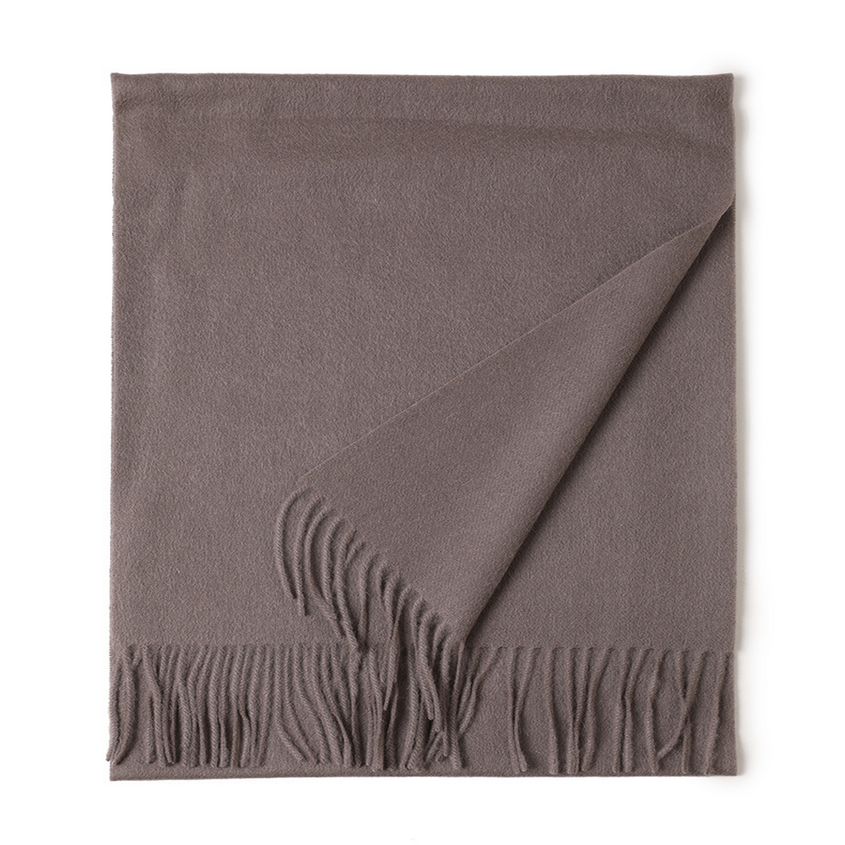 Unisex Wool Scarf ? Soft Solid Color with Tassels