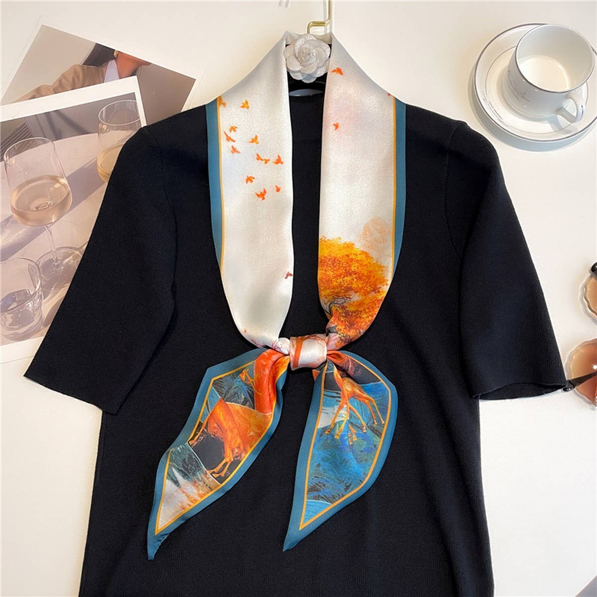 POLKA DOT THIN FASHIONABLE ALL-MATCH HEAD SCARF_CWASC1517