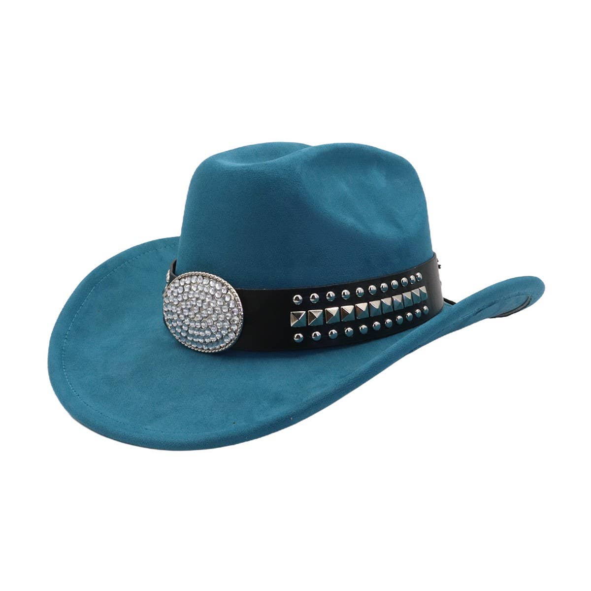 Men & Women Suede Cowboy Fedora Hat Western_CWAH04505