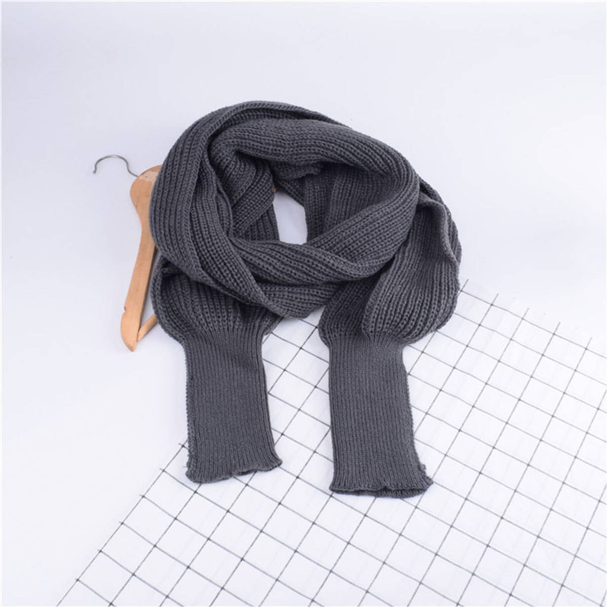 Knitted Sleeve Scarf Shawl for Men & Women Winter
