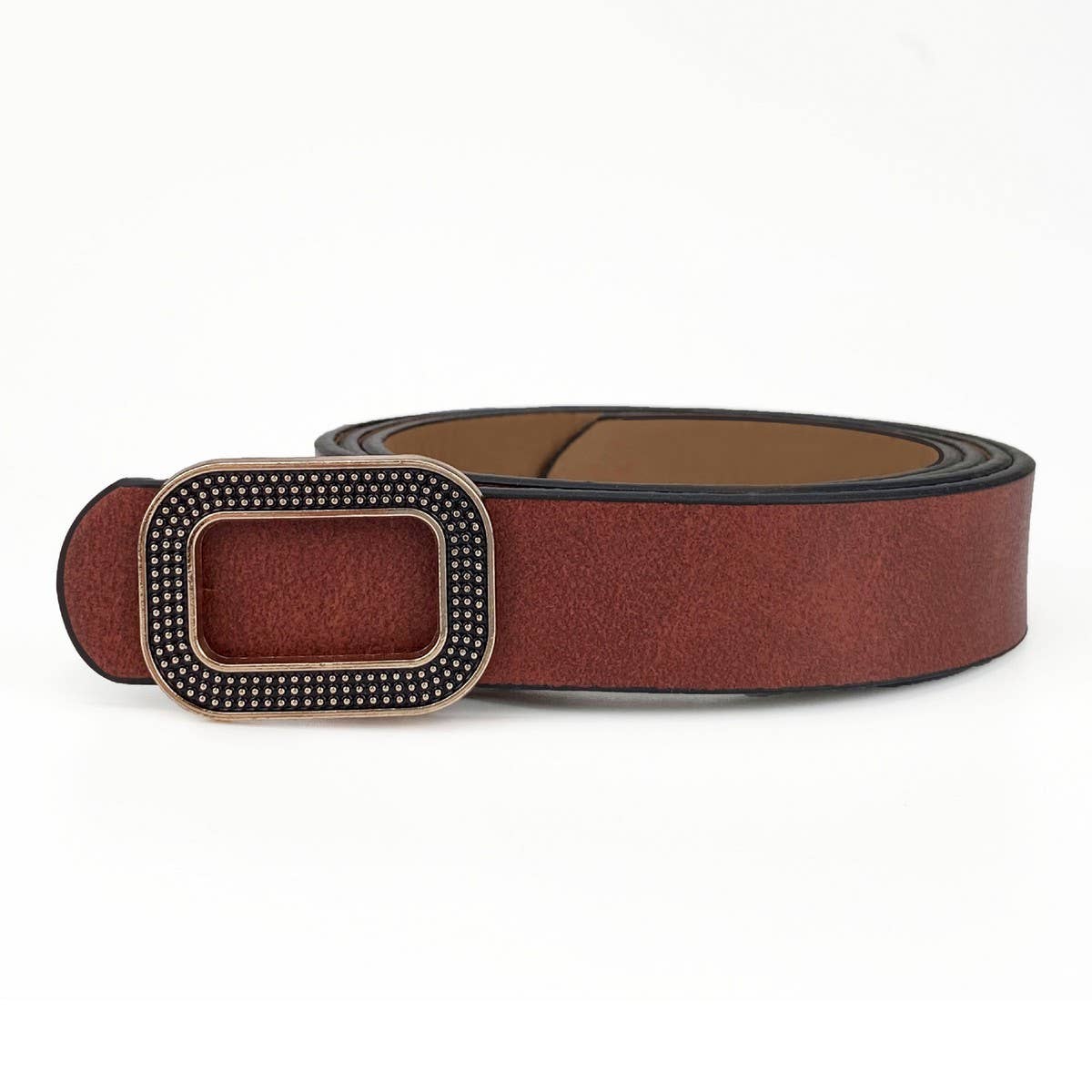 NEW LEATHER WOMEN'S BELT RECTANGULAR BUCKLE BELT_CWABE0701