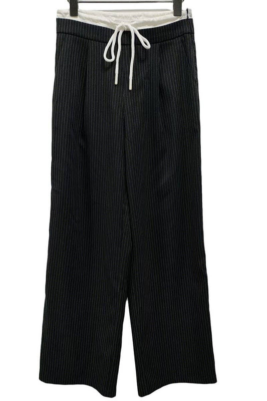CWBLP2080_STRIPED HIGH WAIST STRAIGHT LOOSE WIDE LEG PANTS