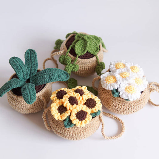 POTTED PLANT PENDANT DIY WOVEN MATERIAL PACKAGE_CWMM0828