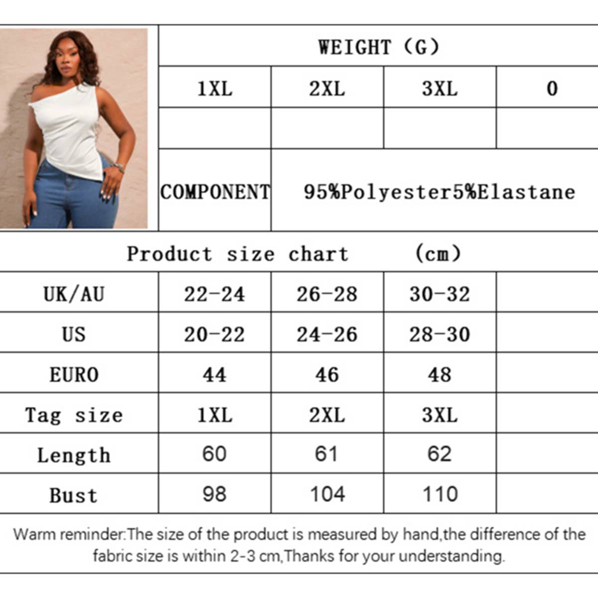 Asymmetrical One Shoulder Sleeveless Summer Top_CWTHT0264