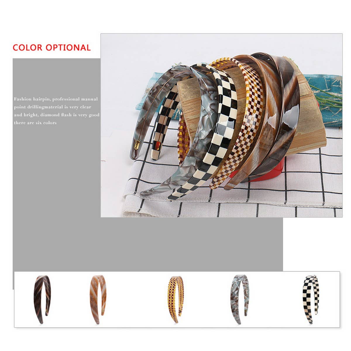 ACETATE HAIR ACCESSORIES WIDE HEADBAND_CWAHA4359