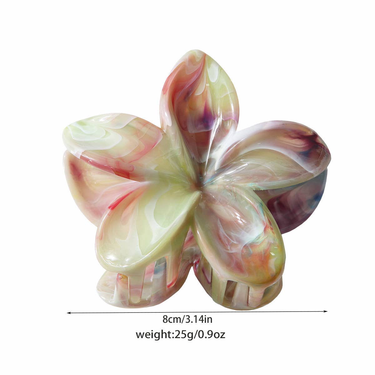 Marble Flower Hair Claw - Two-Tone Petal Clip_CWAHA1040