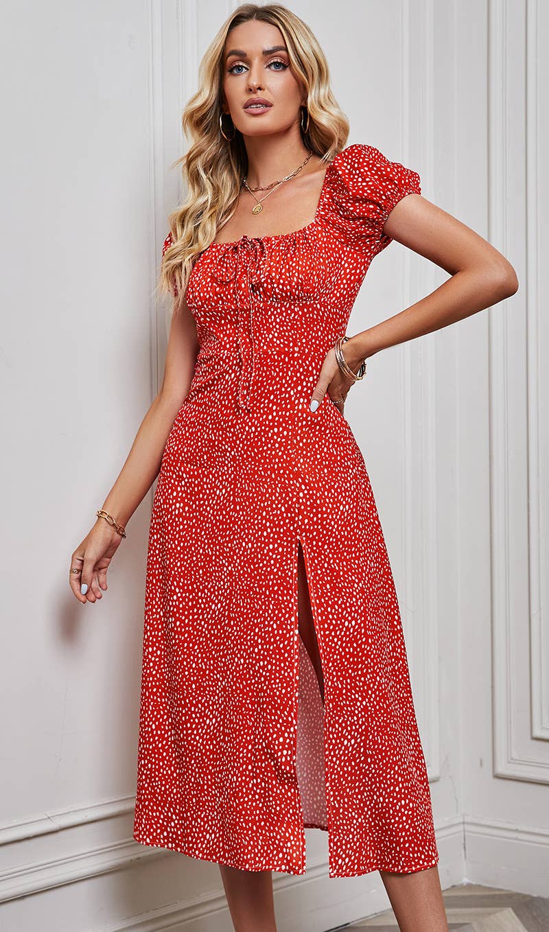 Strapless strapless halter print dress