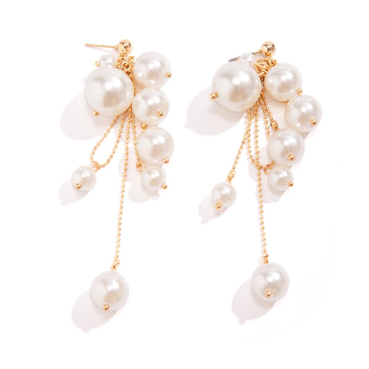 IMITATION PEARL TASSEL PENDANT EARRINGS