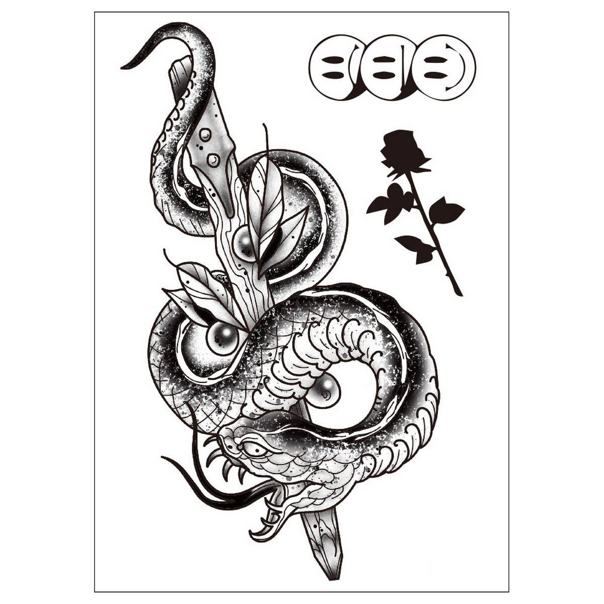 Dark Tribal Snake Tattoo ? Black Mamba Arm Sticker