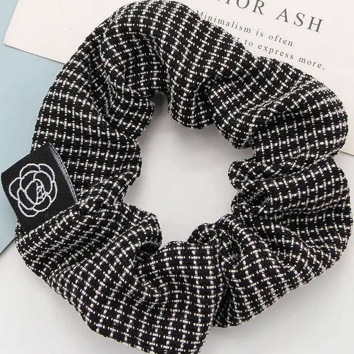 2PCS HAIR TIE PLAID PATTERN  SCRUNCHIE_CWAHA0181
