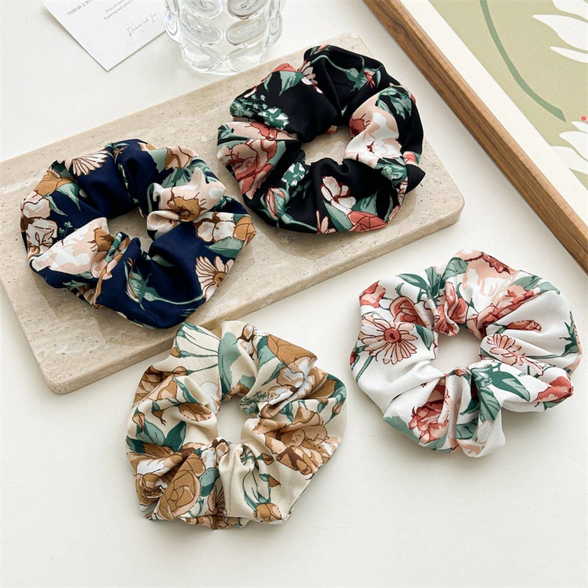 SWEET LARGE FLORAL HIGH ELASTIC HAIR TIE