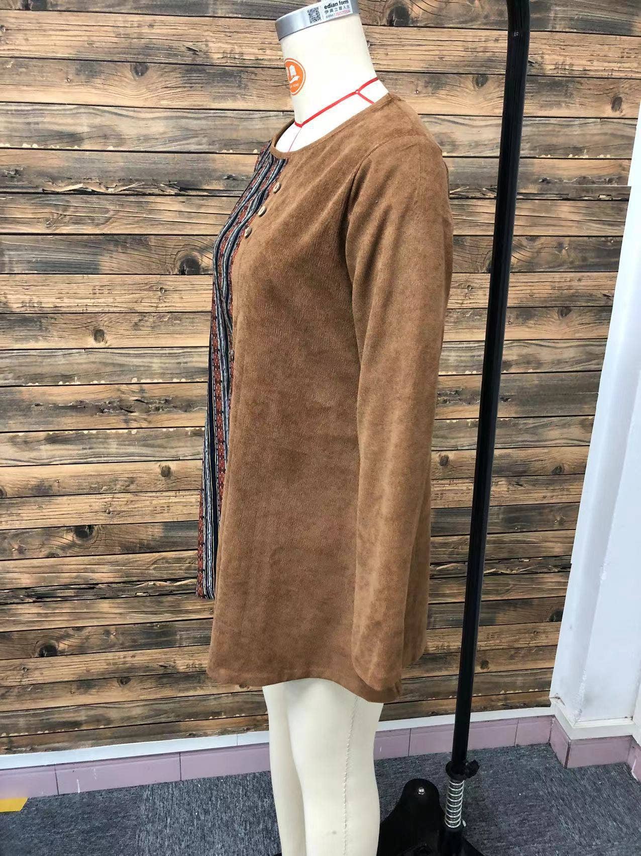 VINTAGE CREW-NECK LOOSE-FITTING LONG SLEEVES