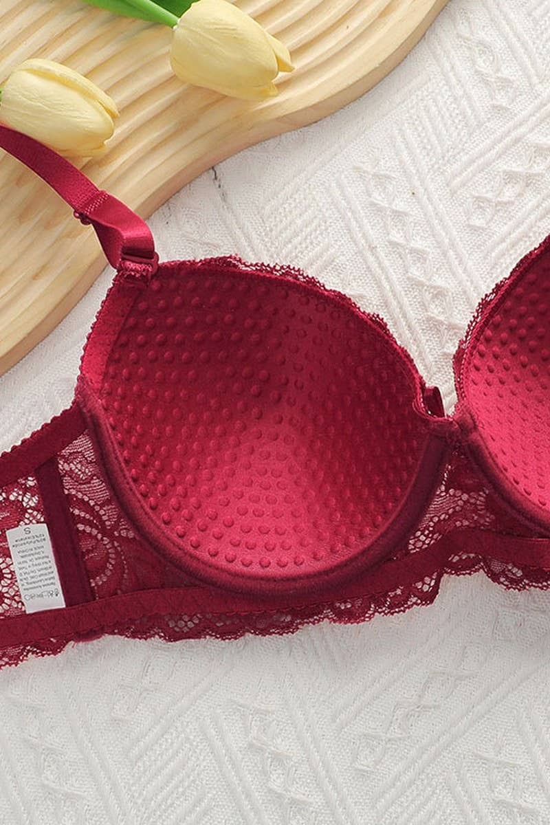 CWMU00267_LACE UNDERWIRE PUSH-UP BRA & PANTY SET