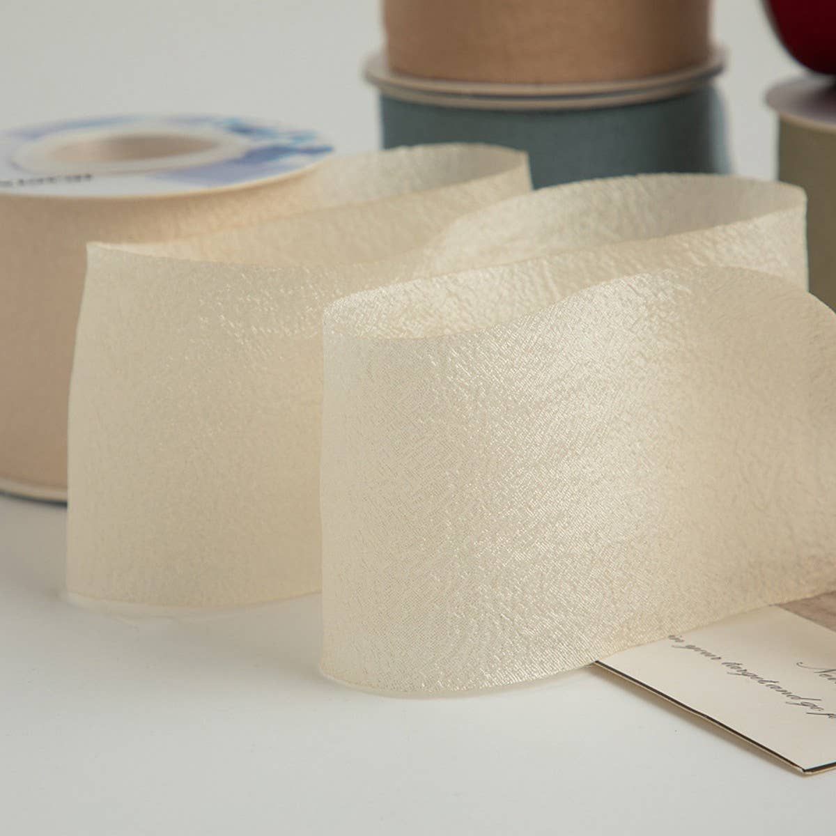 6CM KAPOK RIBBON BRIGHT PLEATED RIBBON_CWMM5763