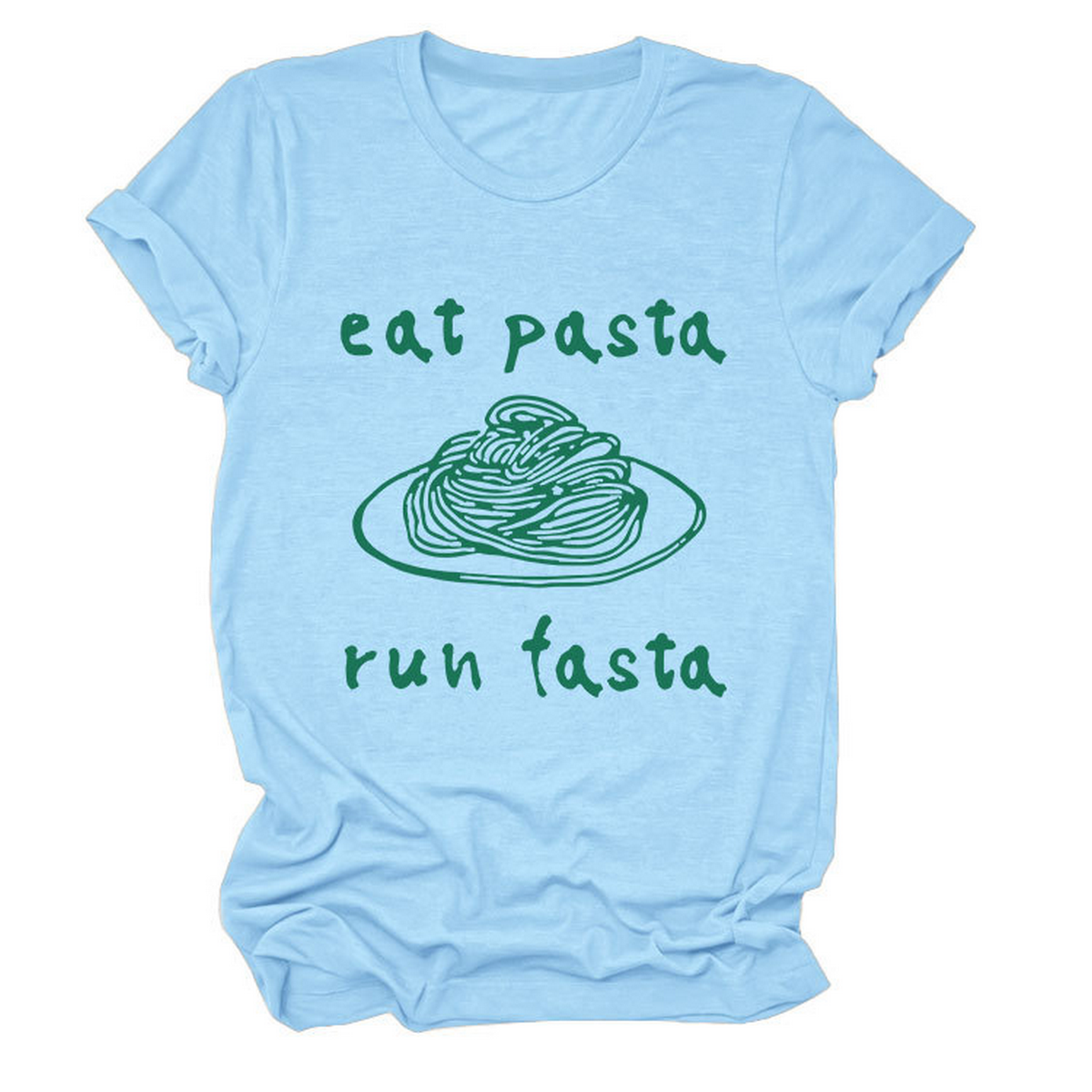 Trendy Women¡¯s Short Sleeve Tee ? Eat Pasta Run