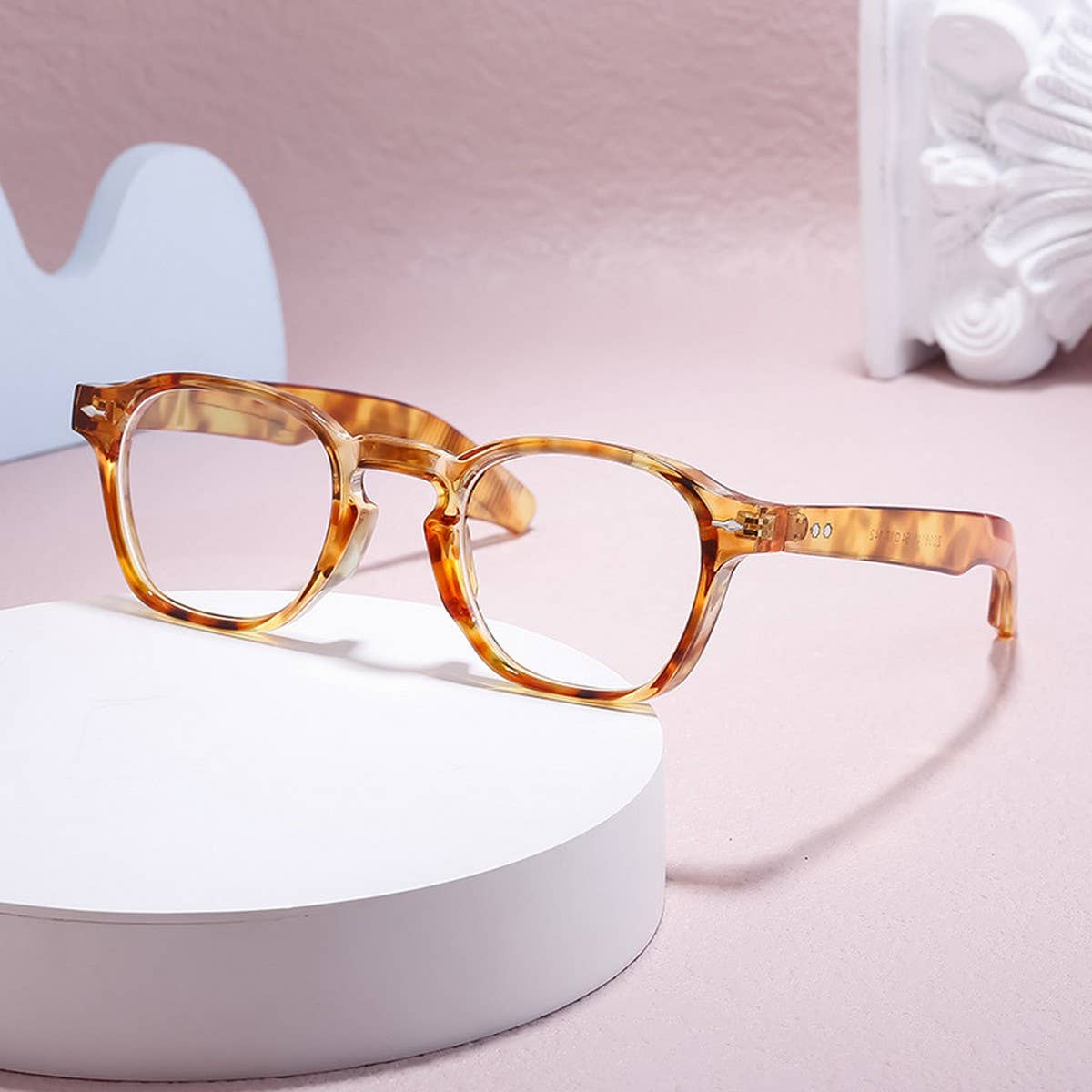 FASHIONABLE PLAIN ROUND FRAME PLAIN GLASSES
