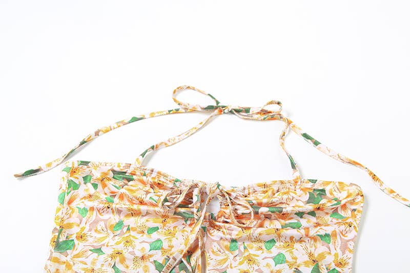 Sexy Halter Crop Top and Bodycon Skirt Set