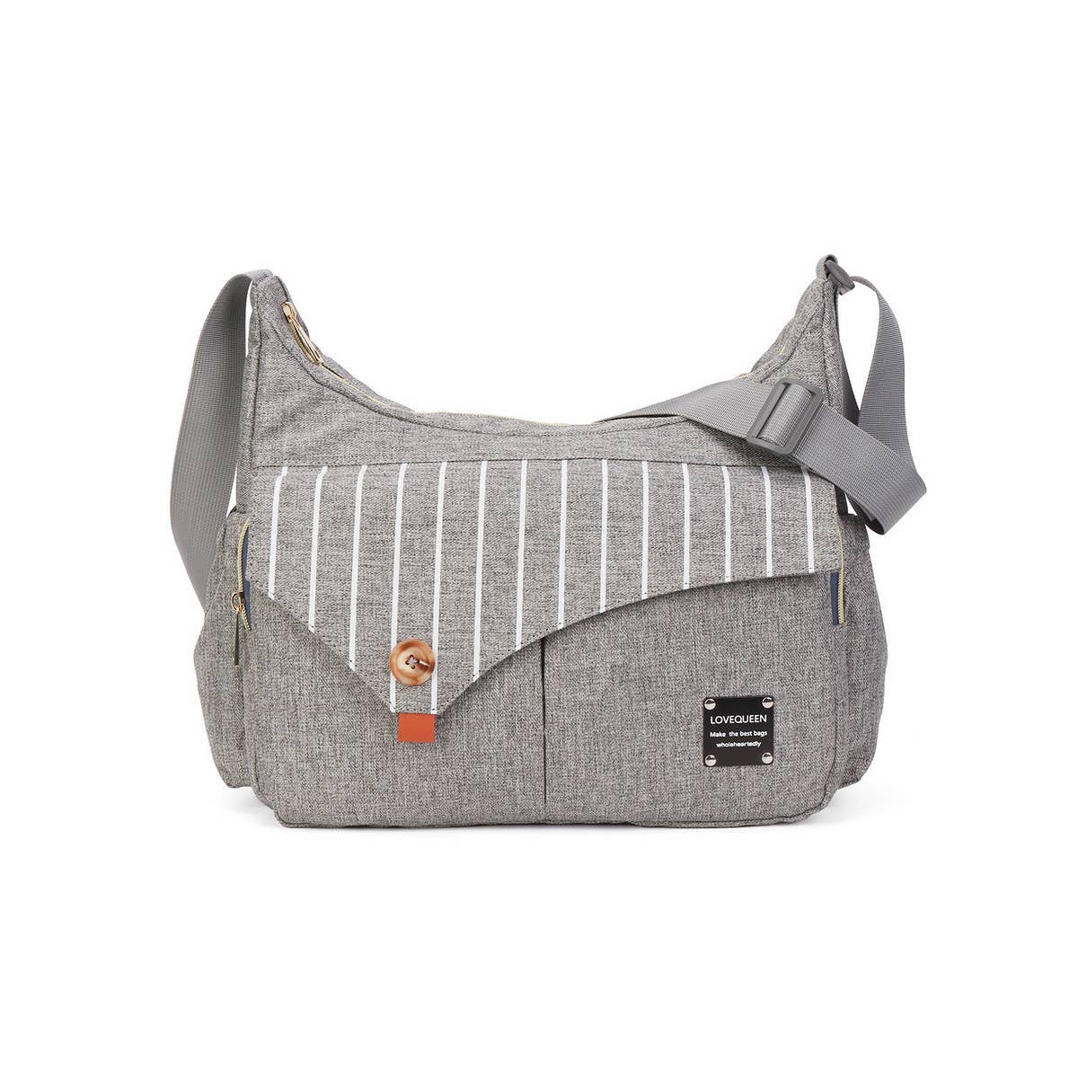 STRIPED FOLDING BED MOTHER AND BABY BAG_CWAB2242