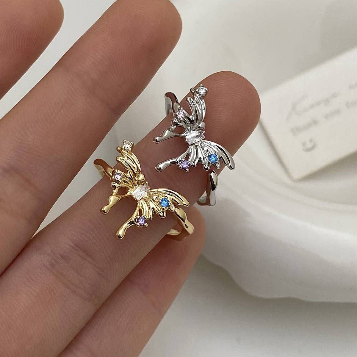 IRREGULAR EXQUISITE BUTTERFLY OPEN RING FOR WOMEN