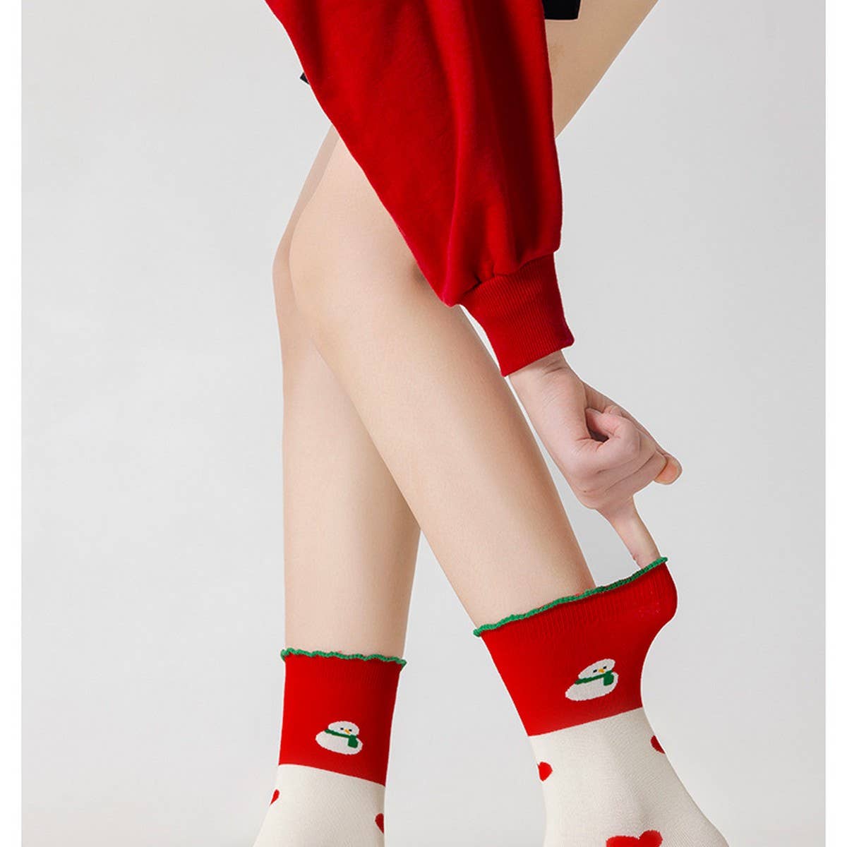 CWMS1889_CUTE CARTOON COUPLE CHRISTMAS SOCKS